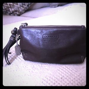 Coach wristlet. Dark brown.